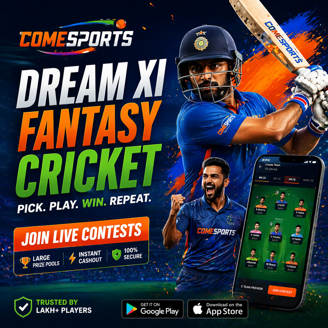 Boom 11 fantasy sports main visual